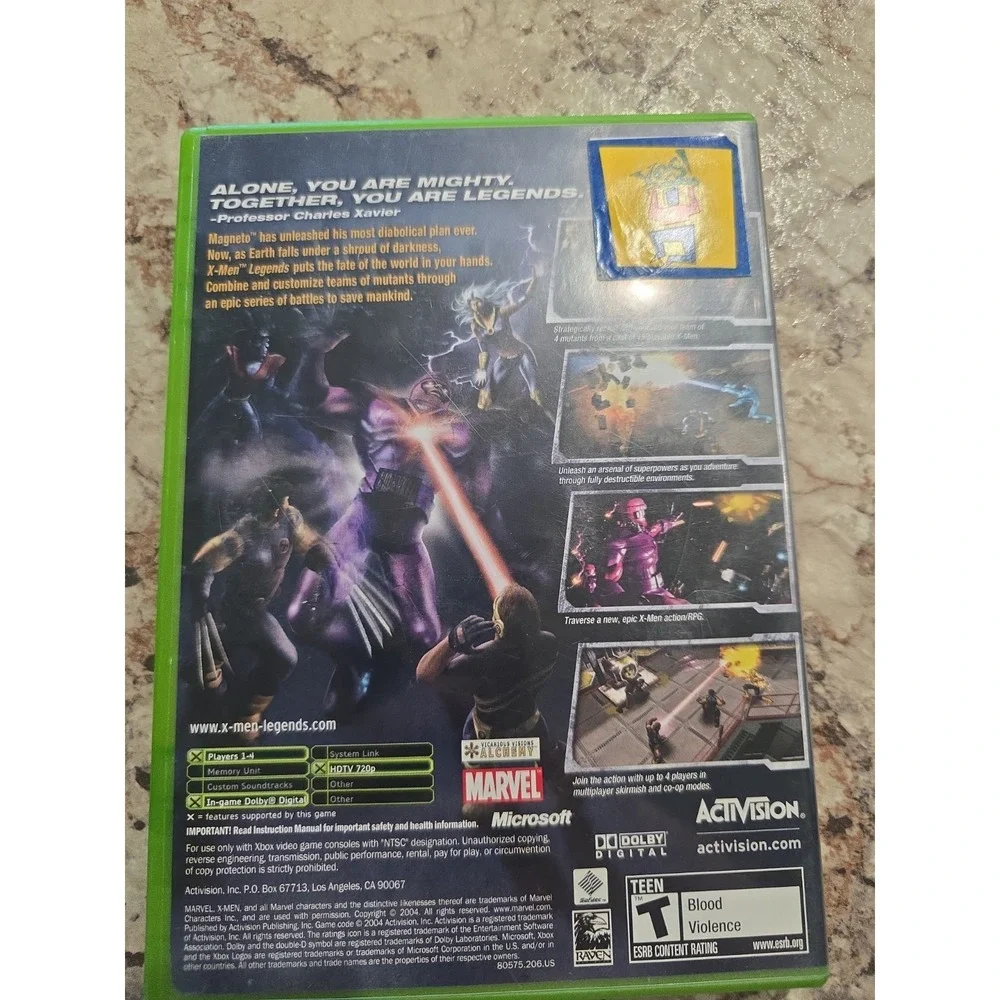 X-Men Legends (Original Microsoft Xbox, 2004) Complete